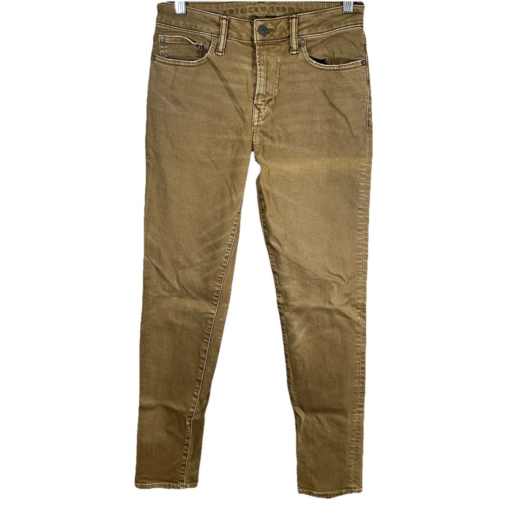American Eagle Men's Jeans 28x32  Ne(x)t Level‎ Flex Distressed Tan Brown Denim